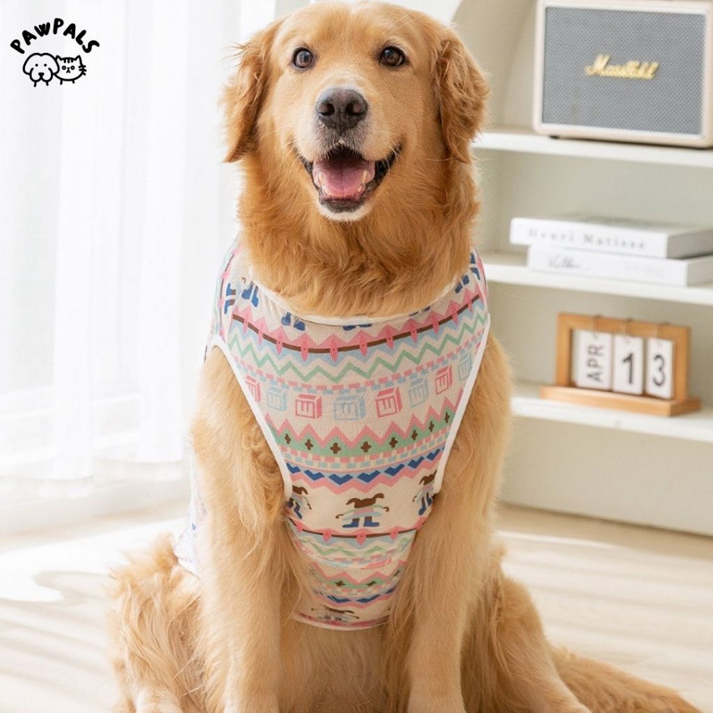 Luca - Baju Anjing Besar Jumbo Jantan Big Dog Tank Top Nyaman Lucu Golden Husky