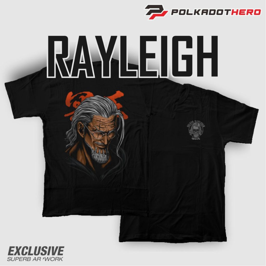 KAOS PRIA ANIME POLKADOT HERO ONE PIECE RAYLEIGH BIG SIZE | COTTON COMBED 24S