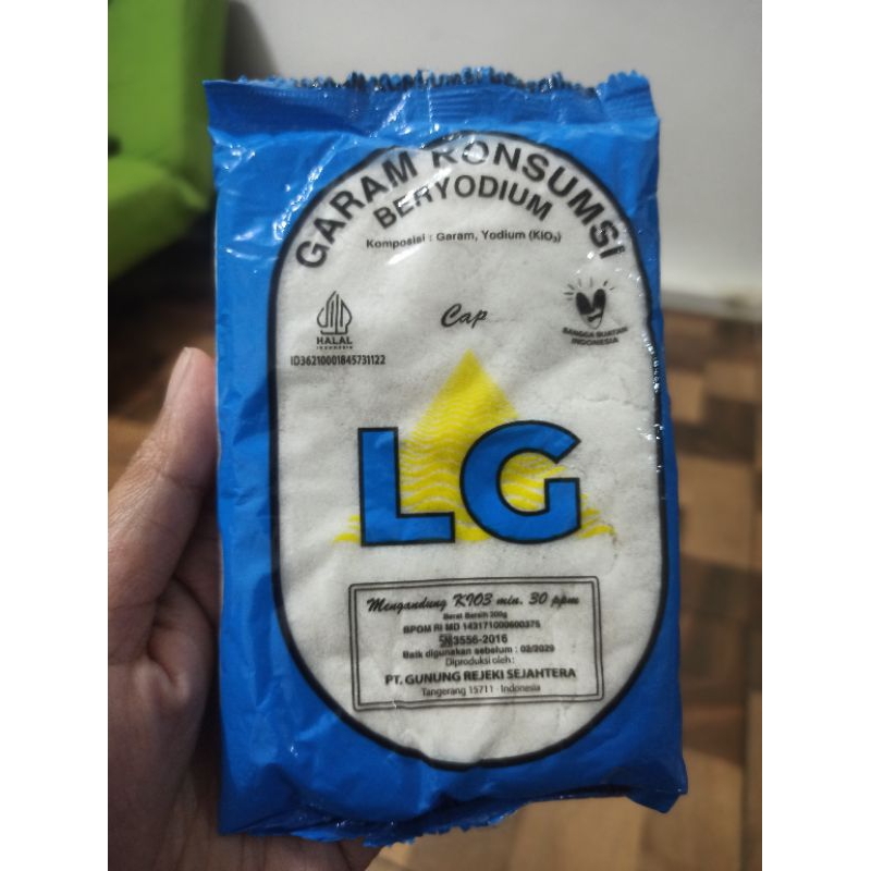 

Garam Dapur Merk LG 200gr/pcs isi 40pcs