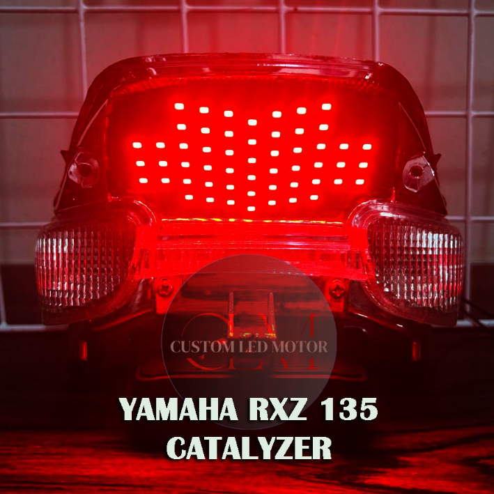 CLM STOPLAMP RUNNING YAMAHA RXZ CATALYZER 135 Lampu rem running belakang motor rxz 135 8 mode auto