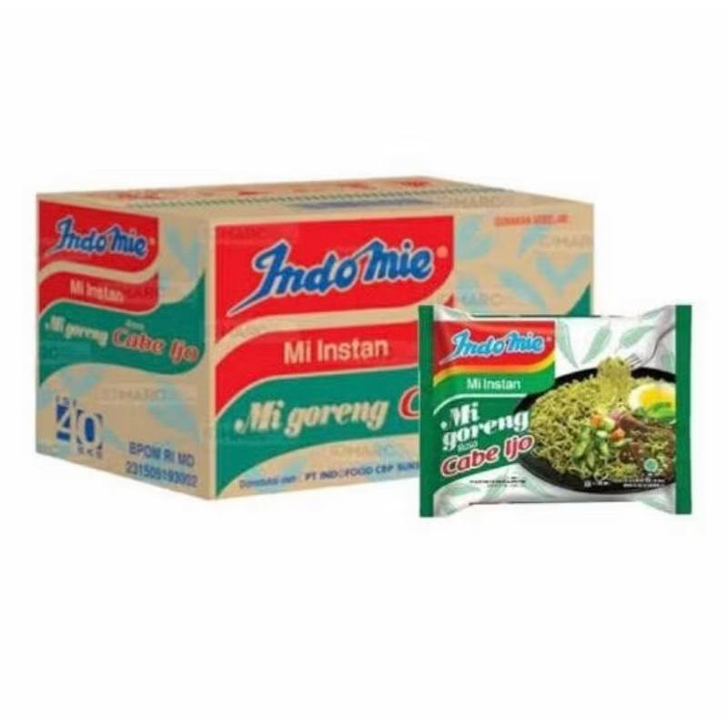 

Indomie cabe ijo Indome cabe Hijau Indomie Goreng 1 Dus Indomi Cabe hijau