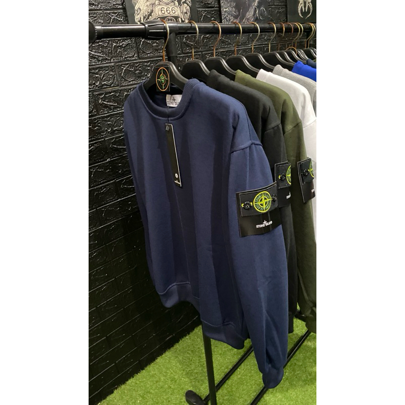 CREWNECK STONE ISLAND NAVY PE