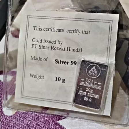 silver/perak investasi by SRH 10gr logam mulia