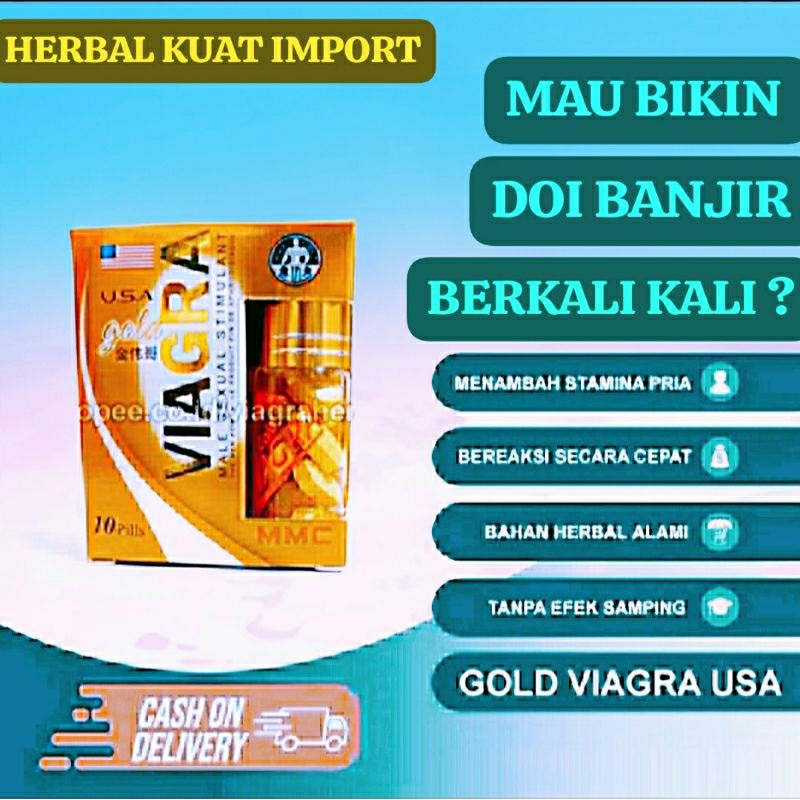 GOLD VI4GRA OBAT HERBAL STAMINA PRIA ISI 10 PIL AMAN TANPA EFEK SAMPING