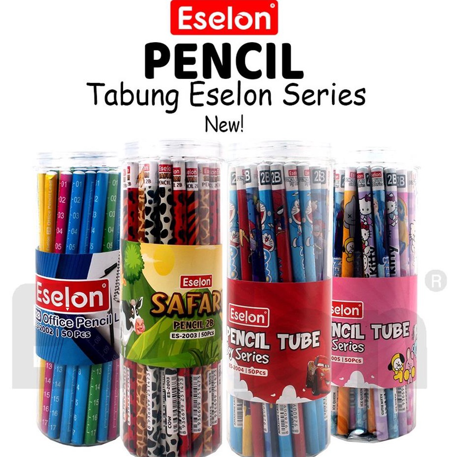 

5pcs Pensil Karakter Eselon 1 Tabung Pensil 2B Karakter