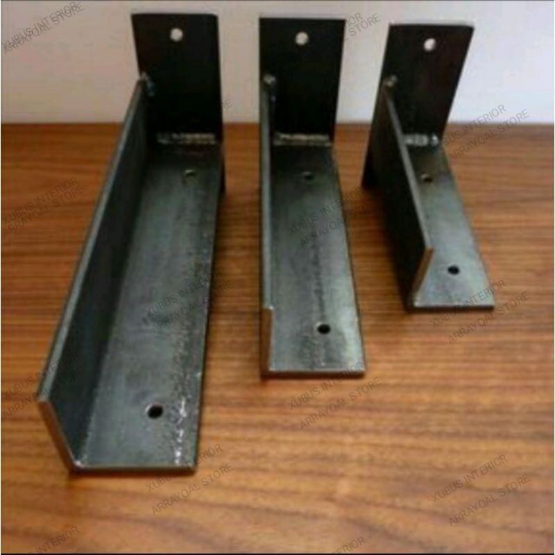 Breket besi siku rak ambalan melayang multifungsi kuat dan kokoh