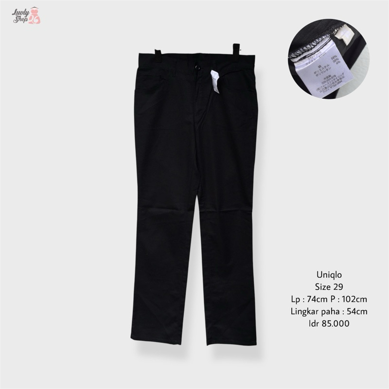 uniqlo celana kerja hitam
