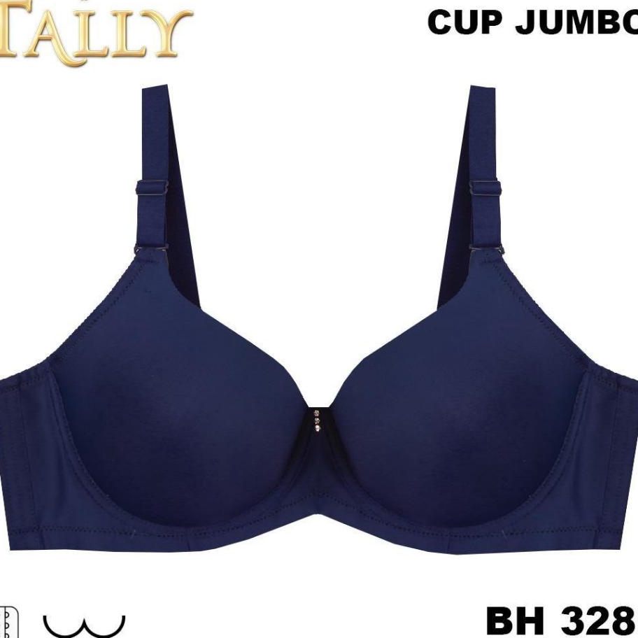BISA COD TALLY BH 3288 Bra JUMBO Ada Kawat Bahan Nilon Busa Tipis Cup D  E Kait 4 Cup BIG SIZE Nyama