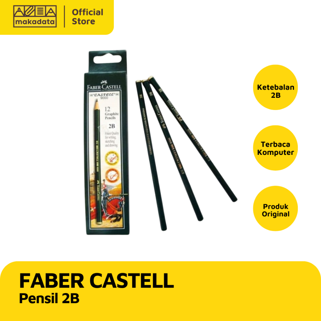 

PENCIL / PENSIL FABER CASTELL 2B MURAH (1 PCS)
