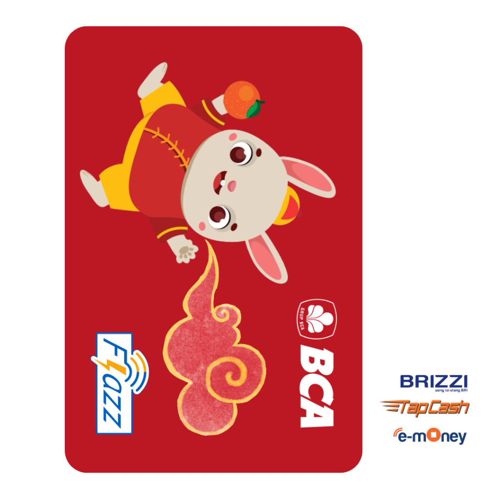 Emoney Embossed Nama custom eToll Flazz BCA Shio