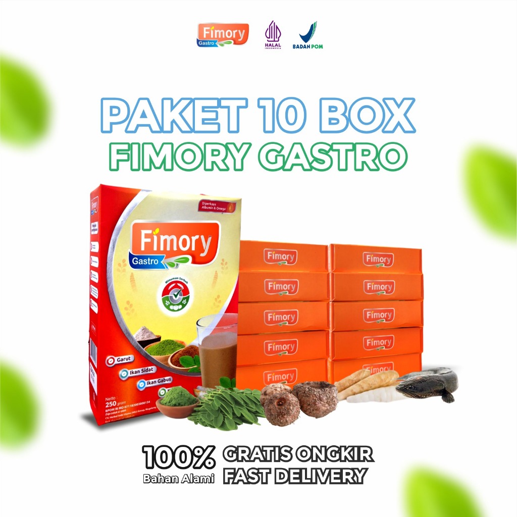 

10 Box Fimory Gastro Ampuh Atasi Asam Lambung Gerd Dan Tukak Lambung Minuman Nutrisekal Umbi Garut