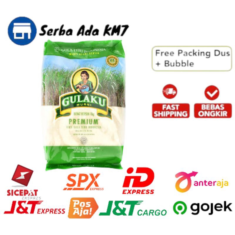 

1 BKS GULA PASIR / GULAKU PREMIUM 1KG