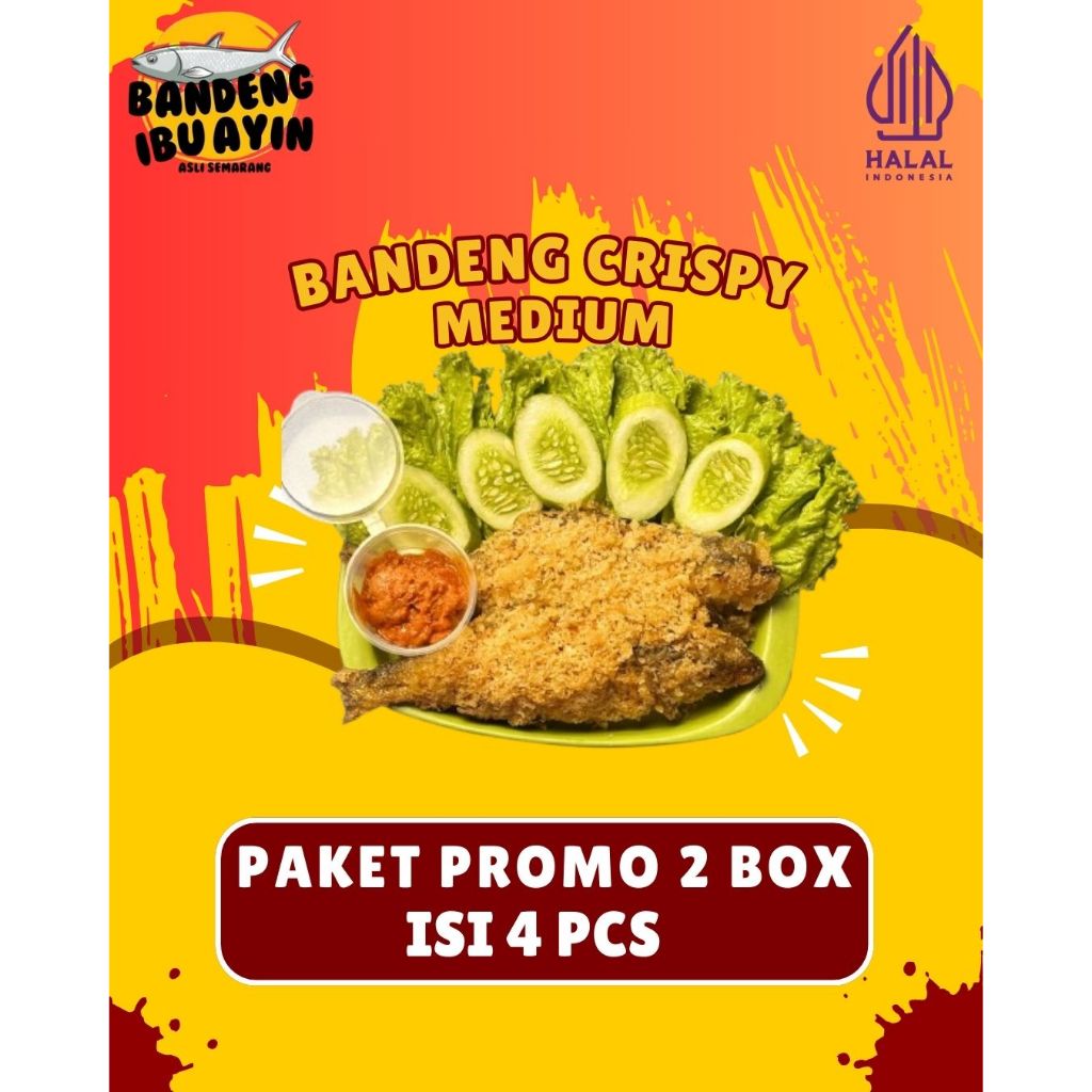 

PAKET PROMO HEMAT 2 Box isi 4 Ikan Bandeng Presto Crispy Medium Ibu Ayin Duri Lunak