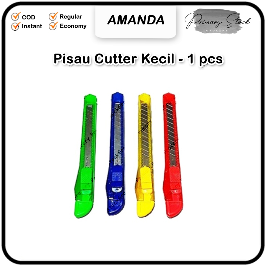 

Cutter Mini Pisau Cutter Transparan Murah Amanda Warna Warni