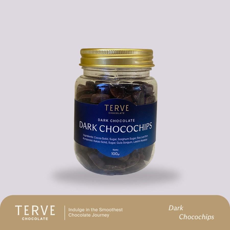 

Terve Chocochips Dark Chocolate 55% - 100 gr