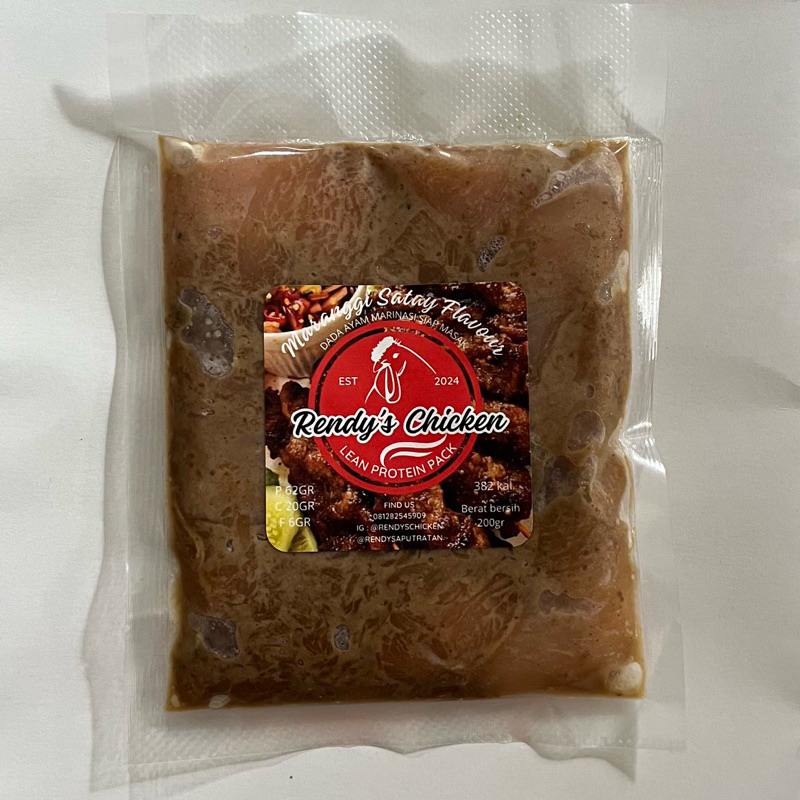 

Rendy’s Chicken (Dada Ayam Marinasi Siap Masak Bumbu Sate Maranggi Tinggi Protein)