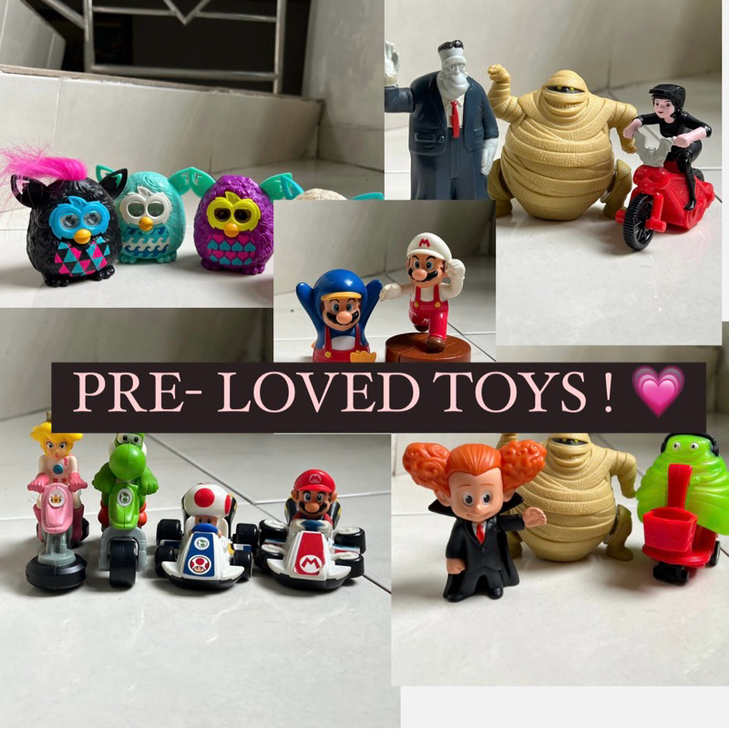[PRELOVED] mainan/patung mario bros, winnie the pooh, hotel transylvania, tom and jerry, snoopy, sha