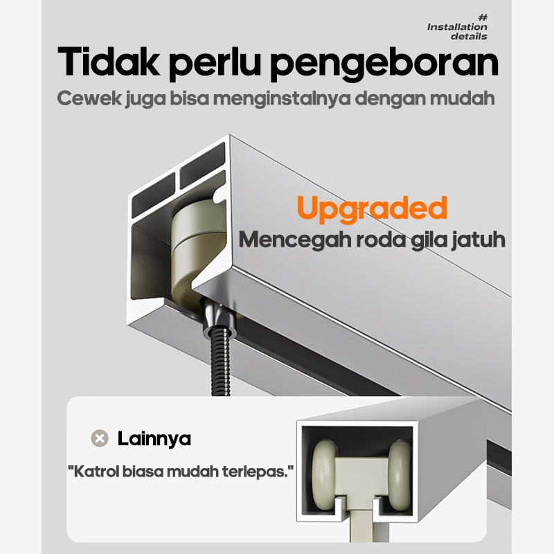 Pintu Kamar Mandi PVC Pintu Lipat Geser Anti Lembab Pintu Lipat PVC Penyekat Ruangan Free Survey