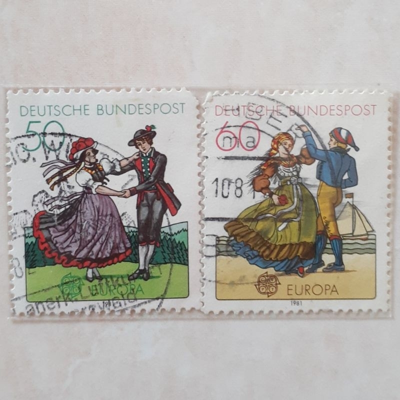 

Perangko Germany/Jerman Europa (C.E.P.T.) Tahun 1981 - Folklore Set Lengkap - 2pcs
