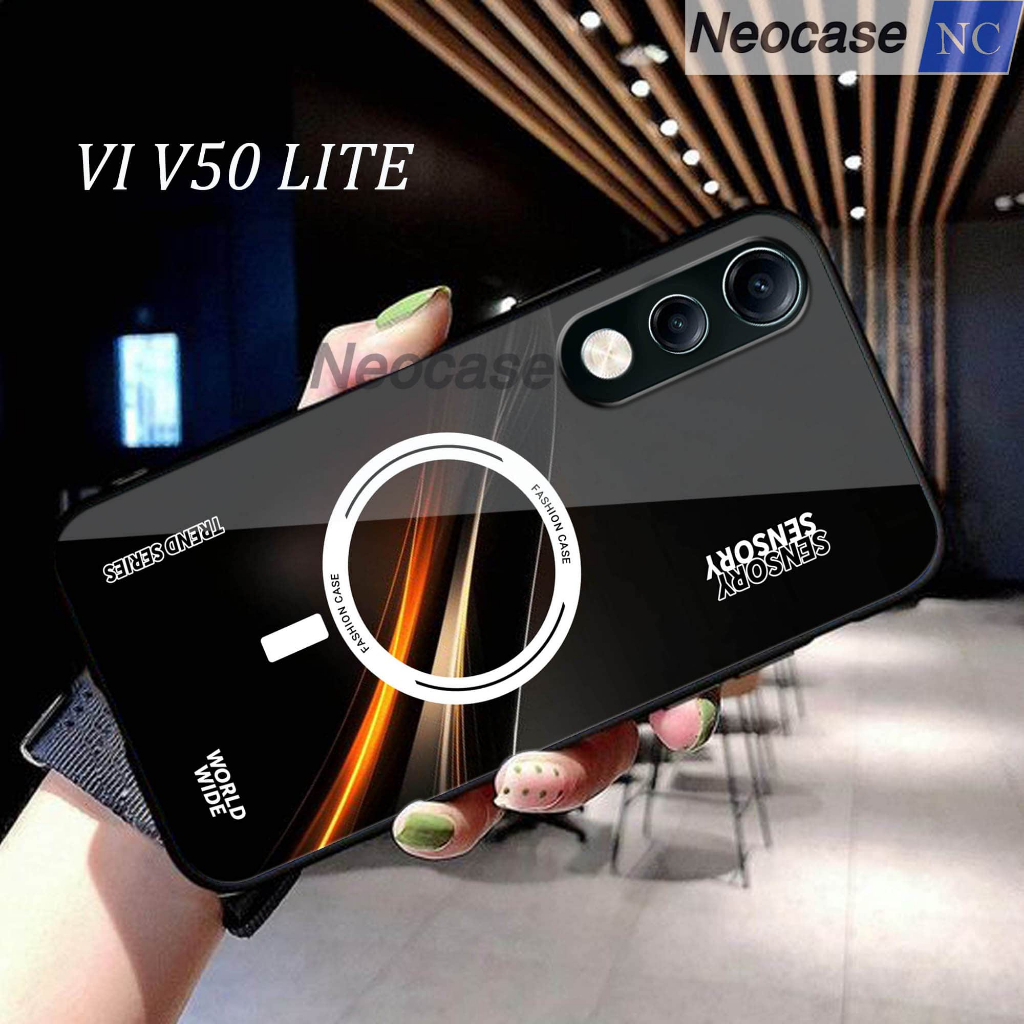 SoftCase Glass Kaca VIVO V50 LITE - Casing HP VIVO V50 LITE  -  Case HP VIVO V50 LITE - N206