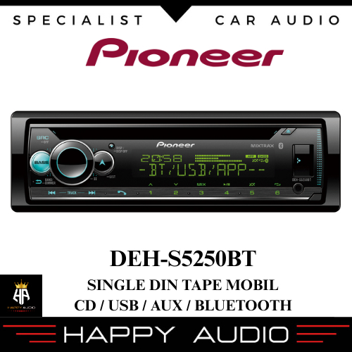 Headunit Single Din PIONEER DEH-S5250BT / 5250BT Headunit Single Din Bluetooth CD Karaoke ORIGINAL