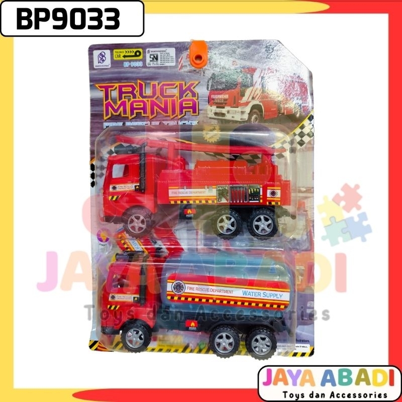 BP9033 MAINAN TRUCK PEMADAM KEBAKARAN 2PCS
