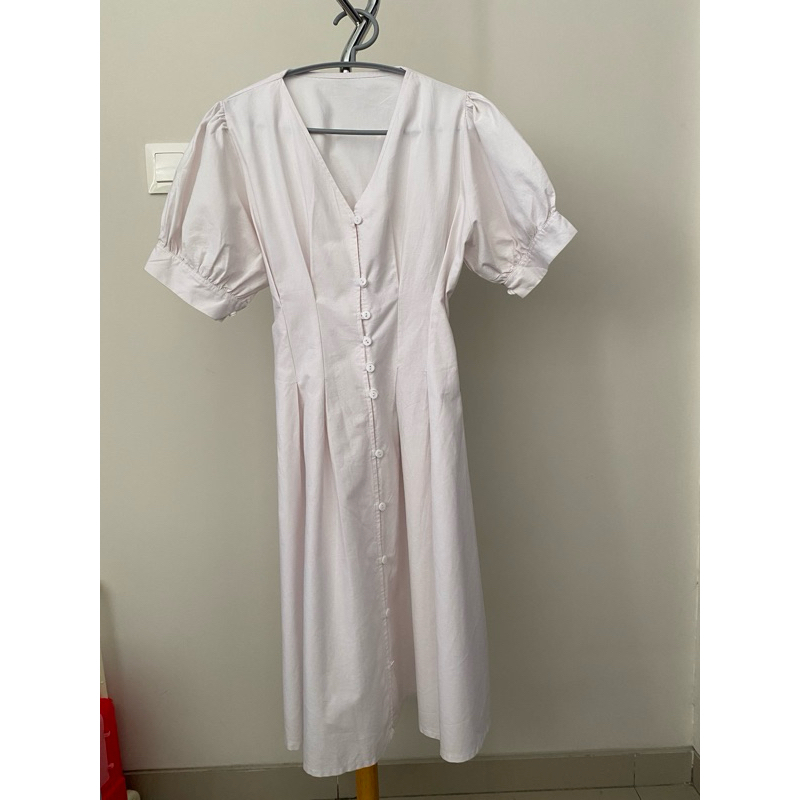 [preloved] Dress Linen Putih