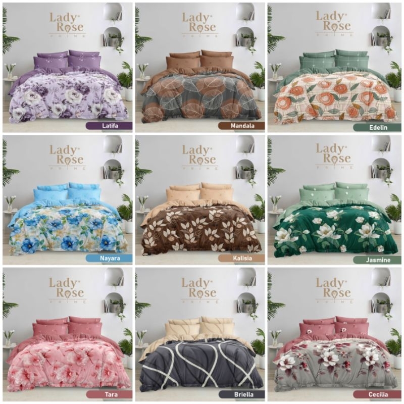 Bedcover Lady Rose Uk 160x200 Set / Bed cover Lady Rose 160x200 Motip Terbaru
