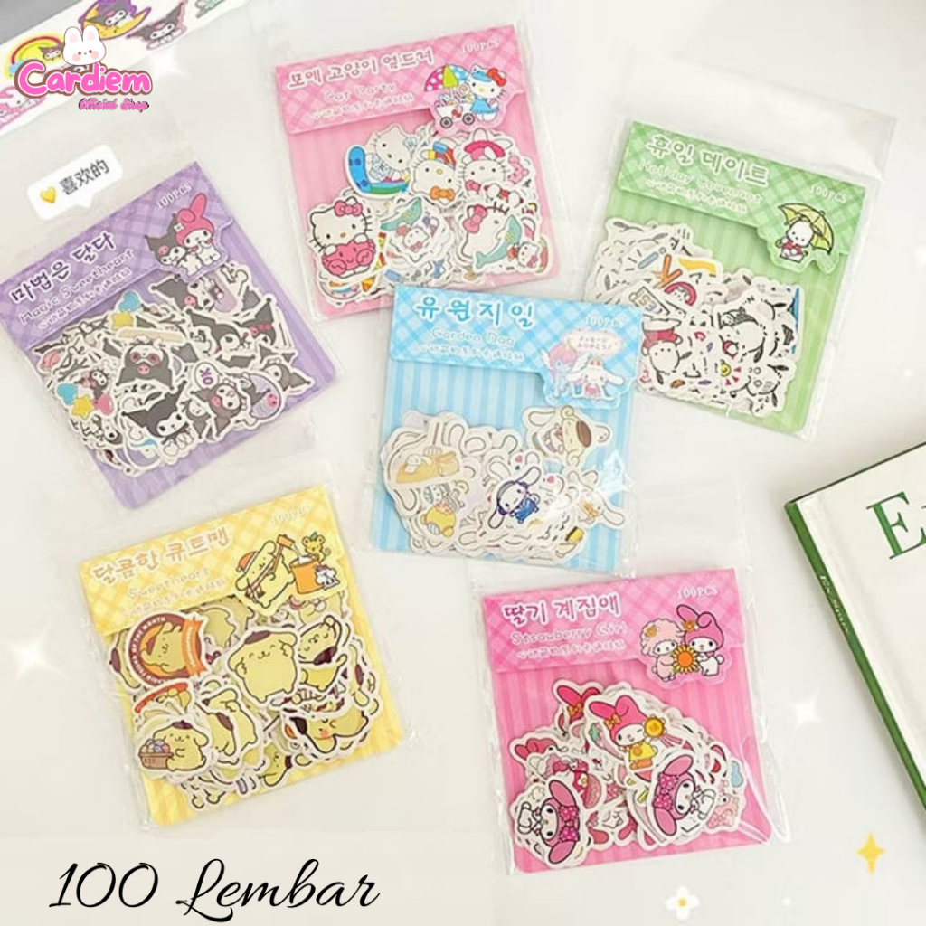 

Stiker Single Viral Isi 100 Pcs Stiker Karakter Cinnamorol Pompurin Melody Stiker Aesthentic Murah