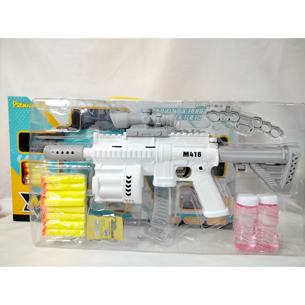 Mainan Pistol Blaster Peluru M416/ Mainan Pistol Gelembung M416/ Mainan Pistol Anak Laki - Laki - 40