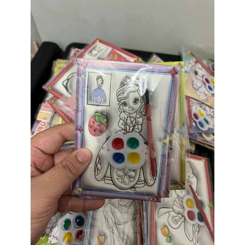 

mewarnai cat air 3D kecil mainan mewarnai cat air