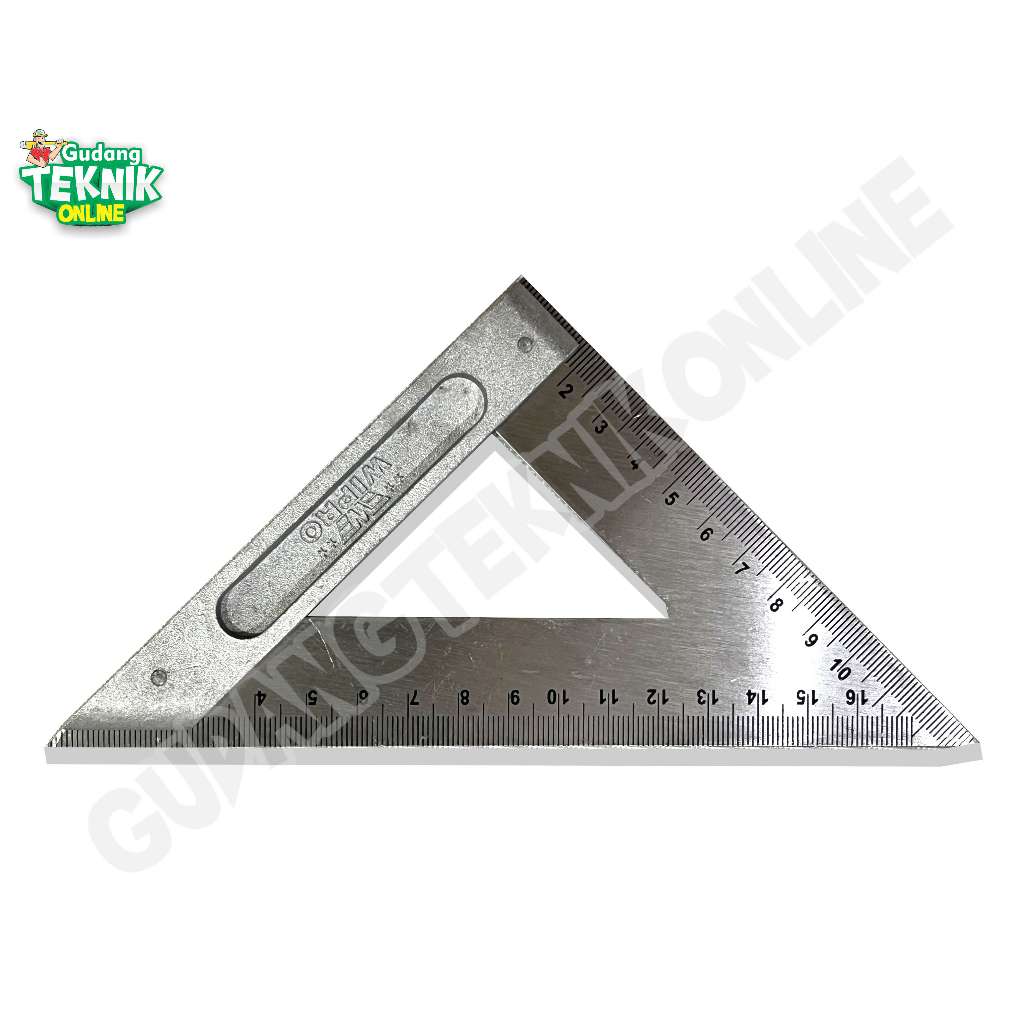 

WIPRO Siku Segitiga Penggaris Tukang 5" WIPRO (PSG3-5) / Garis Penggaris Segitiga SIku 5 Inch Stainless Steel PSG3-5 WIPRO