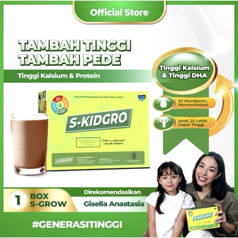

S-KIDGRO Peninggi Badan Terbaik Untuk Anak - 1 BOX