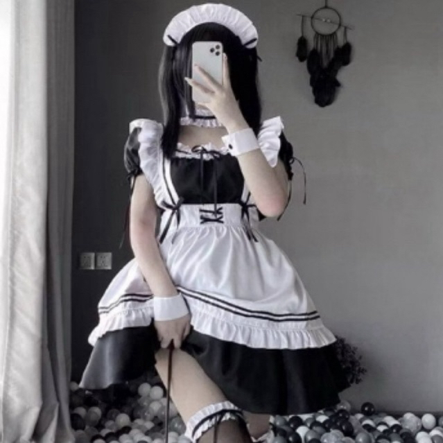 [PRELOVED]- Costume Cosplay Haloween Maid (M-L)