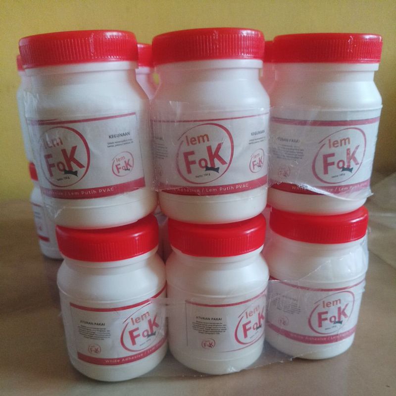 

PROMO MURAH. LEM putih PVAC. FiX nempelnya. untuk lem kertas,kayu, plamur tembok, jilid buku,dll... mutu terjamin, kental,cepat kering,super lengketnya. harga perlusin 12pcs.