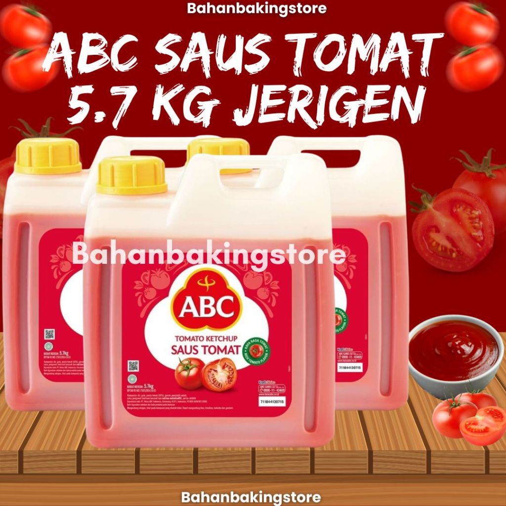 

ABC SAUS TOMAT 5.7 KG JERIGEN | ABC SAOS TOMAT 5,7KG | TOMATO KETCHUP 5.7KG