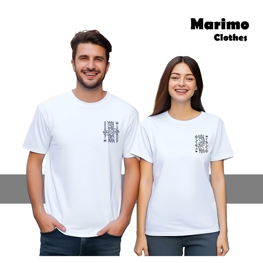 Kaos dsitro warna putih baju couple simple kaos couple terbaru kualitas distro kaos pasangan