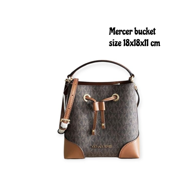 Mk mercer bucket sig brown original crossbody