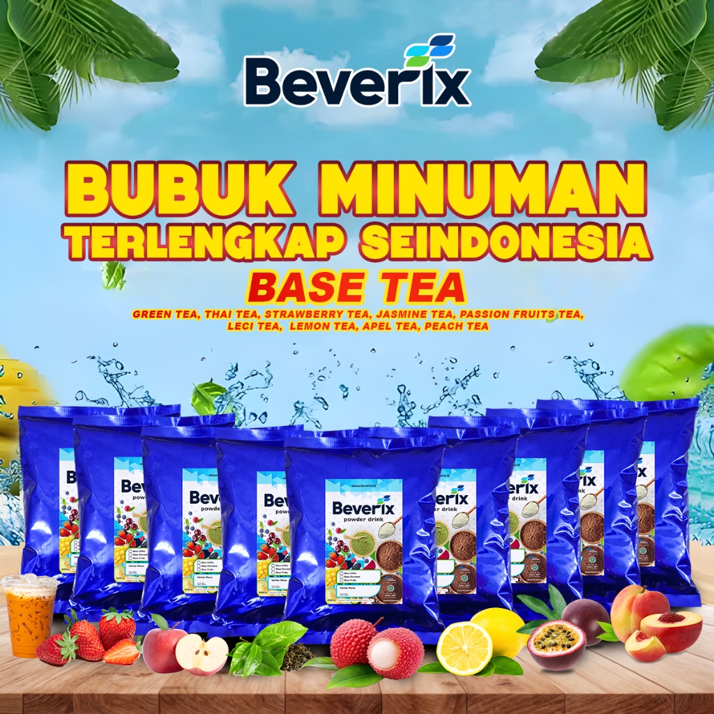 

BEVERIX [Series] Bubuk Minuman Teh Premium 1 Kg Bubuk Fruit Tea Aneka Rasa Powder Drink