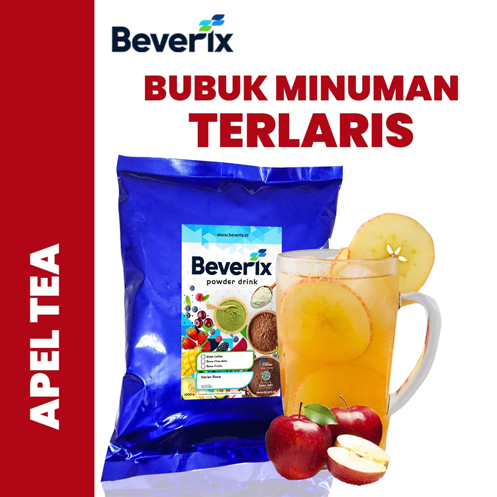 

BEVERIX Bubuk Minuman Apple Tea Teh Apel Premium 1 Kg BSerbuk Minuman Fruit Tea Aneka Rasa