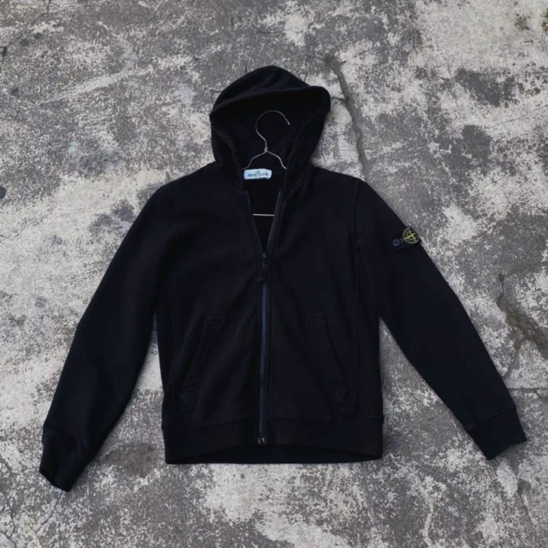 zipper hoodie stone island junior sz10 original second