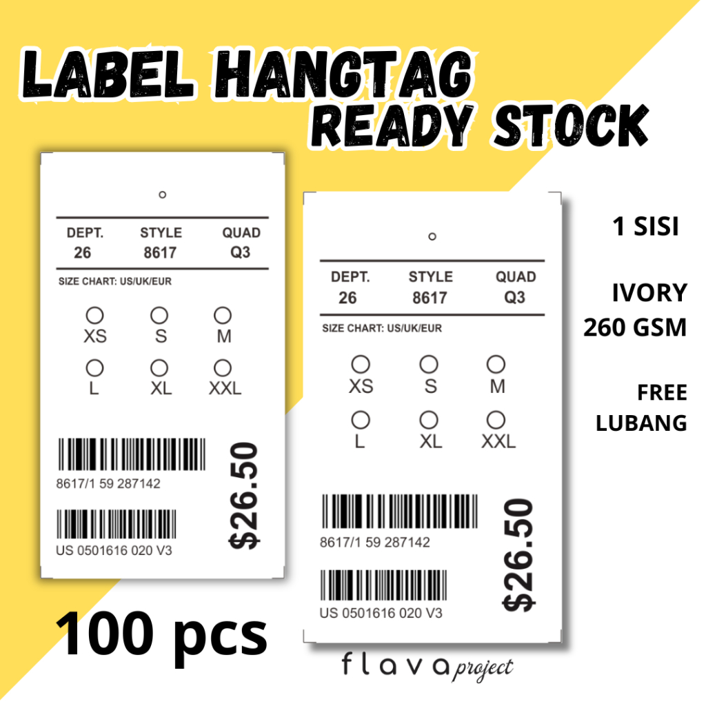 

Flava Project - Label Hangtag Ready Stock label harga label merk label thrift label korea pricetag bandrol merk