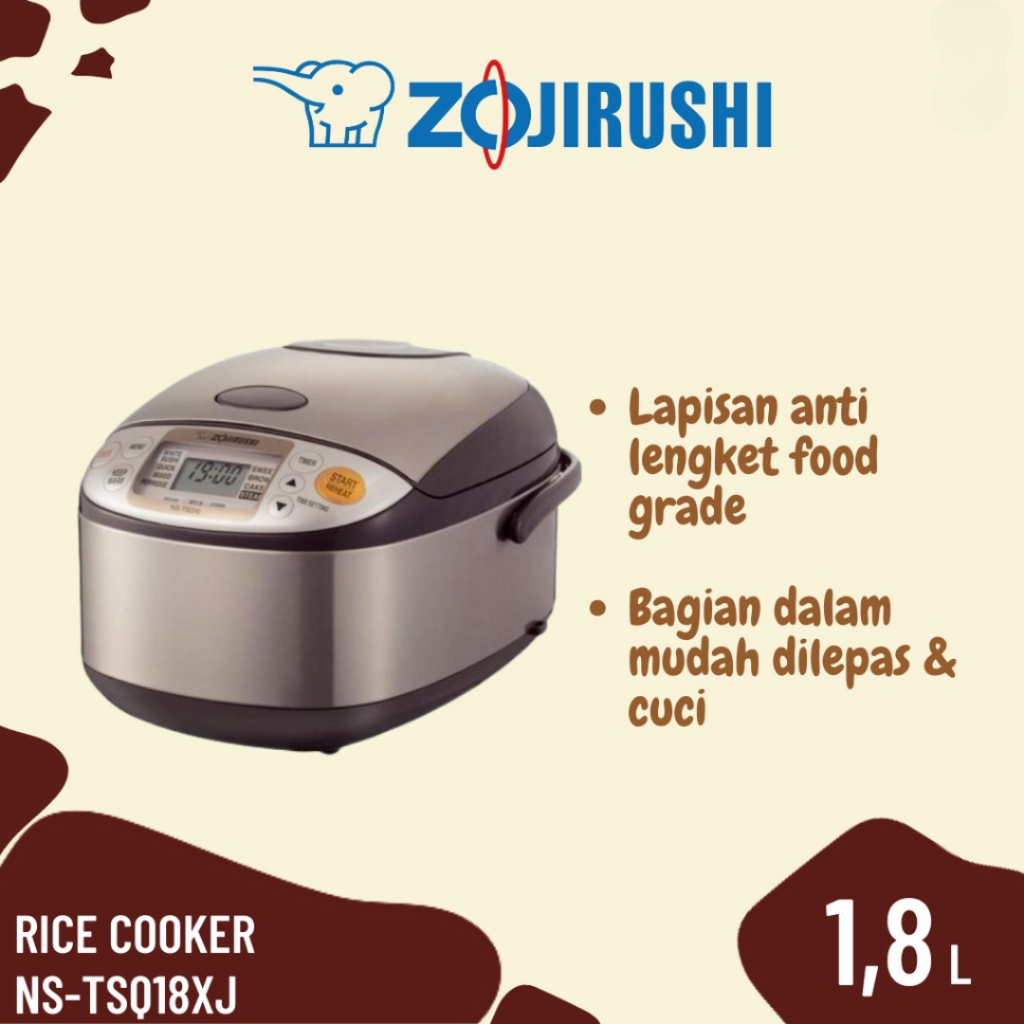 Zojirushi Rice Cooker NS TSQ18XJ - Rice Cooker Digital
