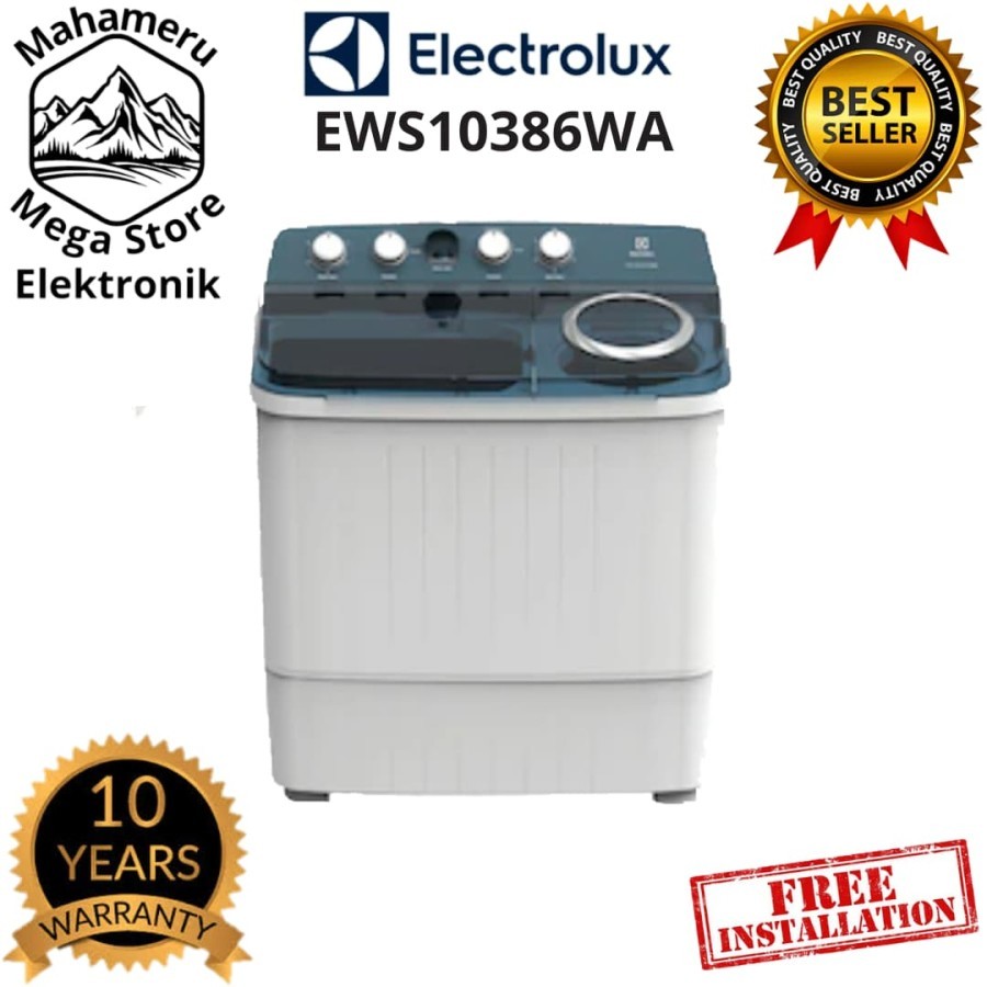 Mesin Cuci Electrolux EWS10386WA 10Kg Mesin Cuci Twin Tub