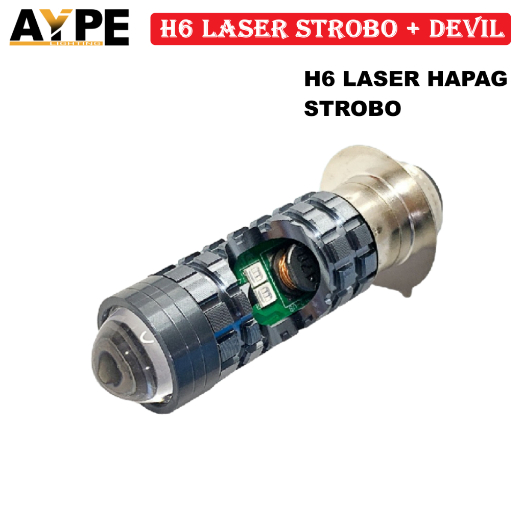 TERBARU Lampu Utama Led H6 Laser 20 Watt Senja Merah Biru Lampu Motor H6 Led