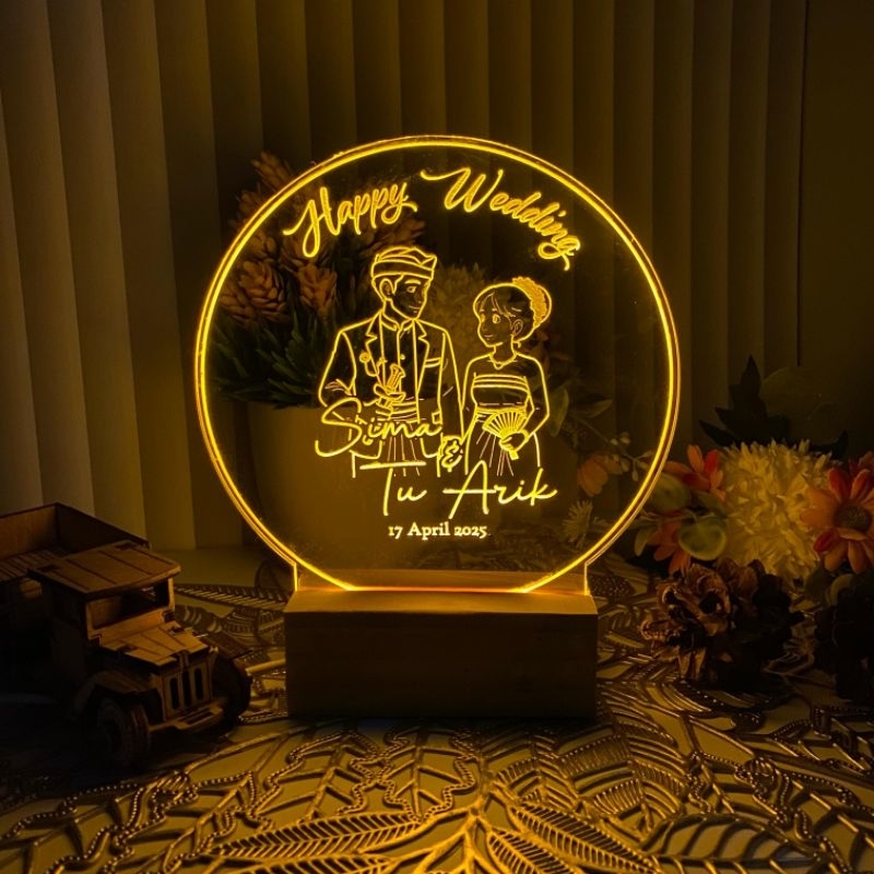 [TERMURAH 1 HR JADI] Lampu Akrilik Custom Grafir, Lampu Custom Anime, Lampu tidur akrilik custome we