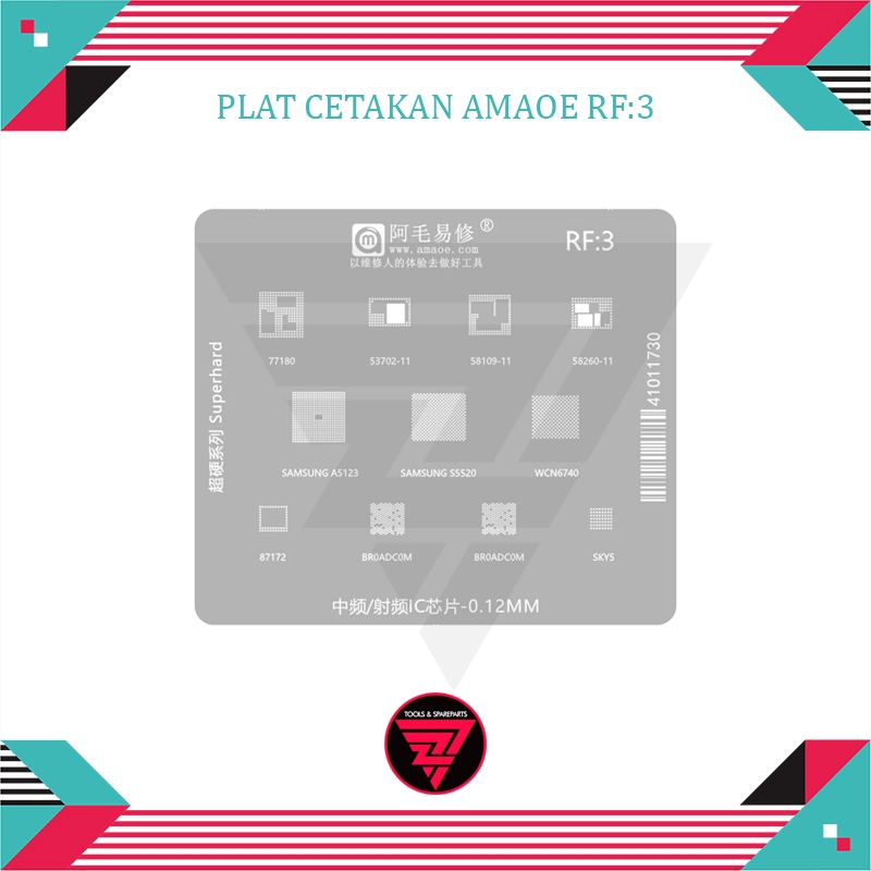 Plat Cetakan Amaoe RF:3 / Cetakan Amaoe RF:3 / Amaoe Cetakan RF3 Original