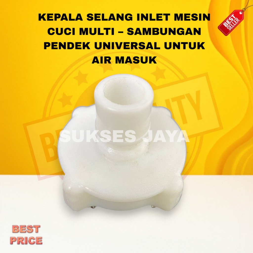 KEPALA SELANG INLET BAUT MESIN CUCI MULTI – SAMBUNGAN PENDEK UNIVERSAL UNTUK AIR MASUK