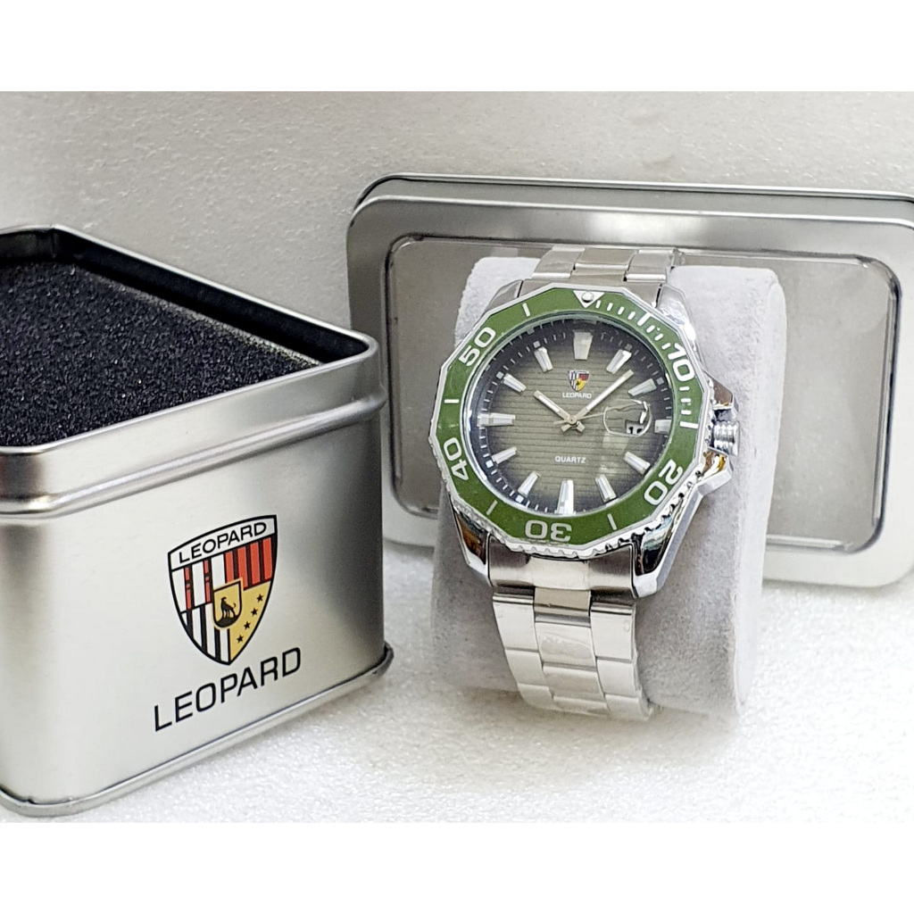 Jam Tangan Pria LEOPARD 8049 Rantai Original