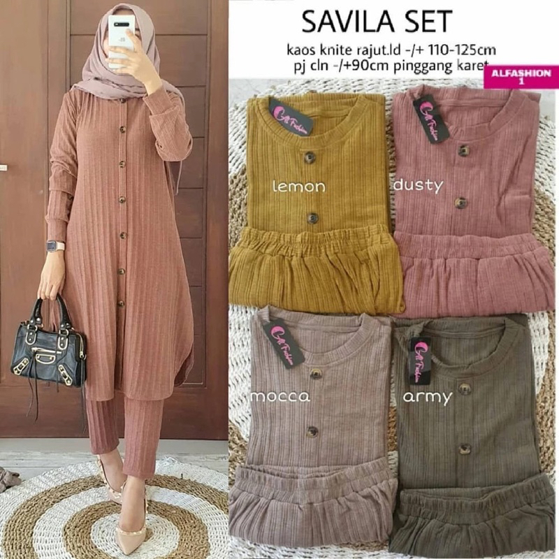 Setelan Wanita Knit Janea Teeo Athalia Set Adem Nyaman Ayuna Bria Tebal Melar Setelan Kaos Daily Set